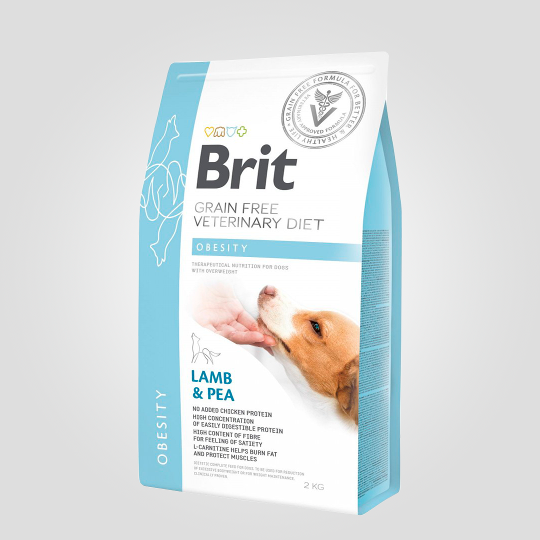 Корм сухой Brit VetDiet Dog Obesity для собак коррекция веса с ягненок индейкой и горохом 2 кг (2183777007)
