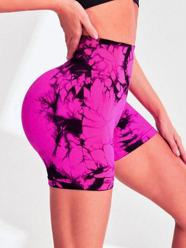 Шорти жіночі з пуш-ап TieDye 18687 S Яскраво-Рожевий (5031197) - фото 4