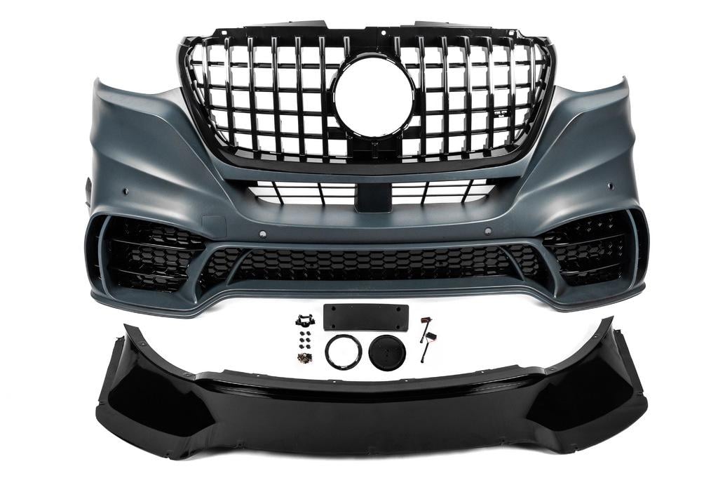 Бампер передний с решеткой V2 AMG для Mercedes Sprinter W907/W910 2018- г. (125079)