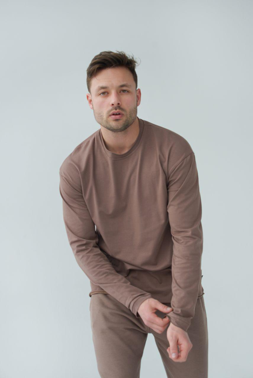 Лонгслив мужской Базовый р. 48-50 Шоколадный (14-3308 12) - фото 3 Лонгслив мужской Базовый р. 48-50 Шоколадный (14-3308 12) - фото 3