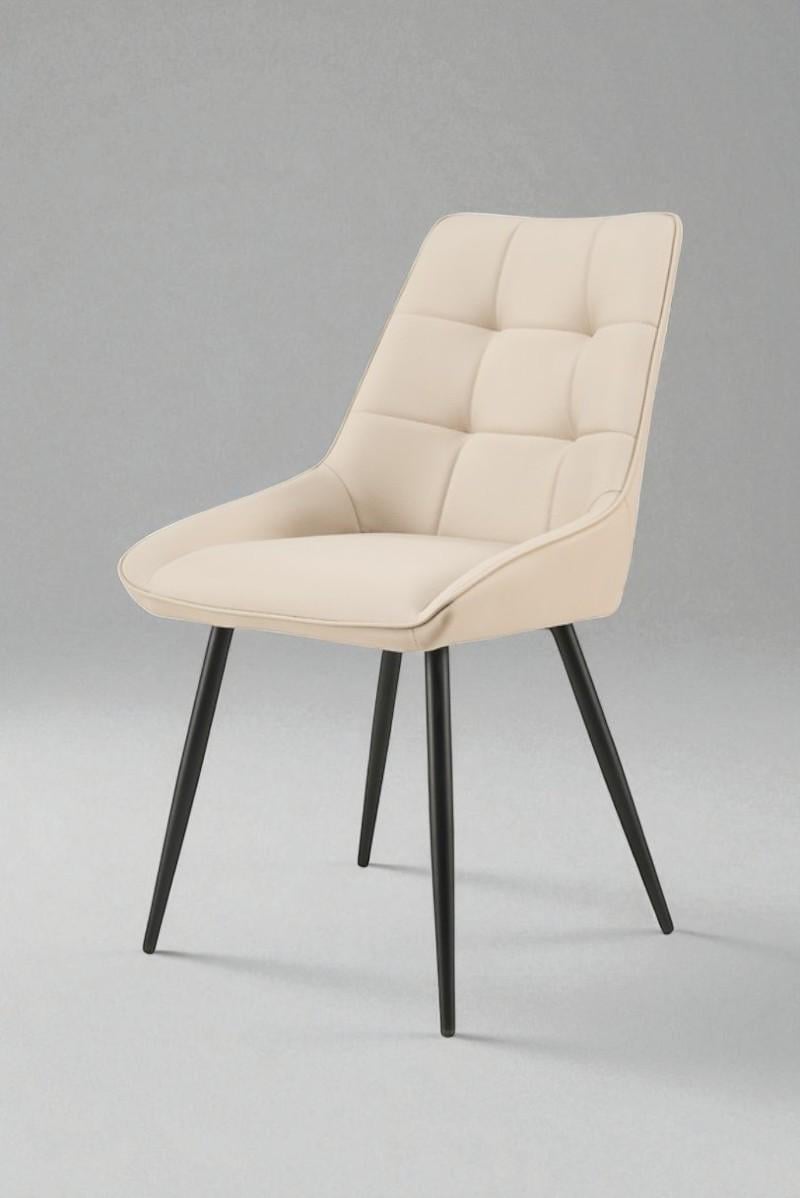 Обеденный стул со спинкой Милано М-75 из искусственной кожи 890х510х605 мм Капучино/Черный (6030)