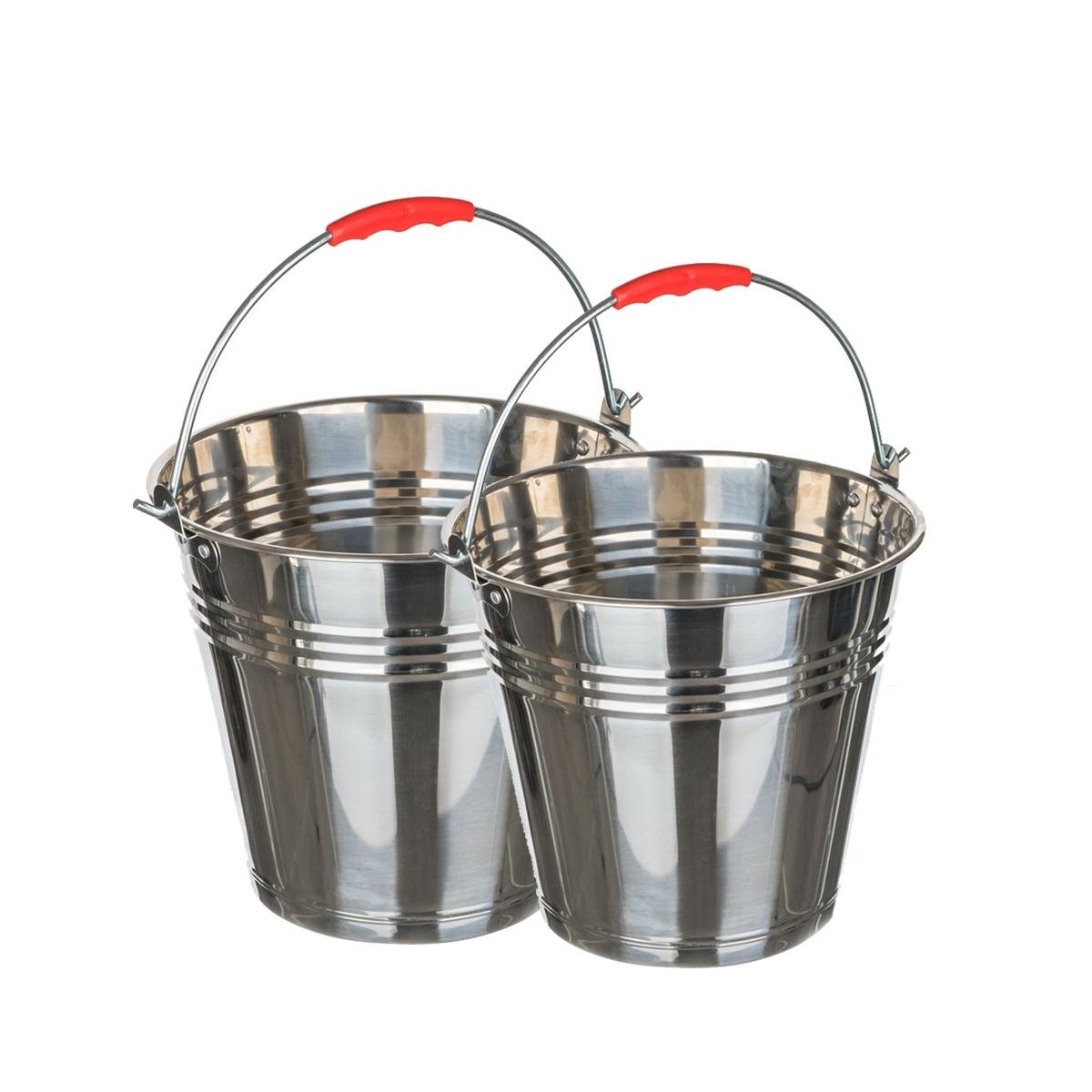 Відро із нержавіючої сталі 2 штуки 12 л/20 л