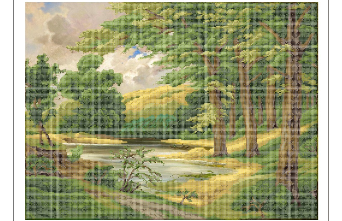 Схема для вышивки бисером Золотая Подкова ЗПП-013 Лесное озеро (2931)