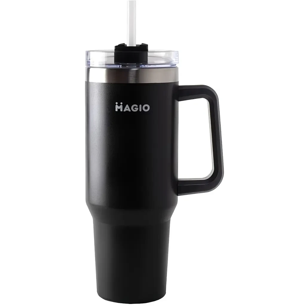 Термокухоль із соломинкою Magio MG-1087 вакуумні стінки 1200 мл Чорний (2617415675) - фото 1 Термокухоль із соломинкою Magio MG-1087 вакуумні стінки 1200 мл Чорний (2617415675) - фото 1