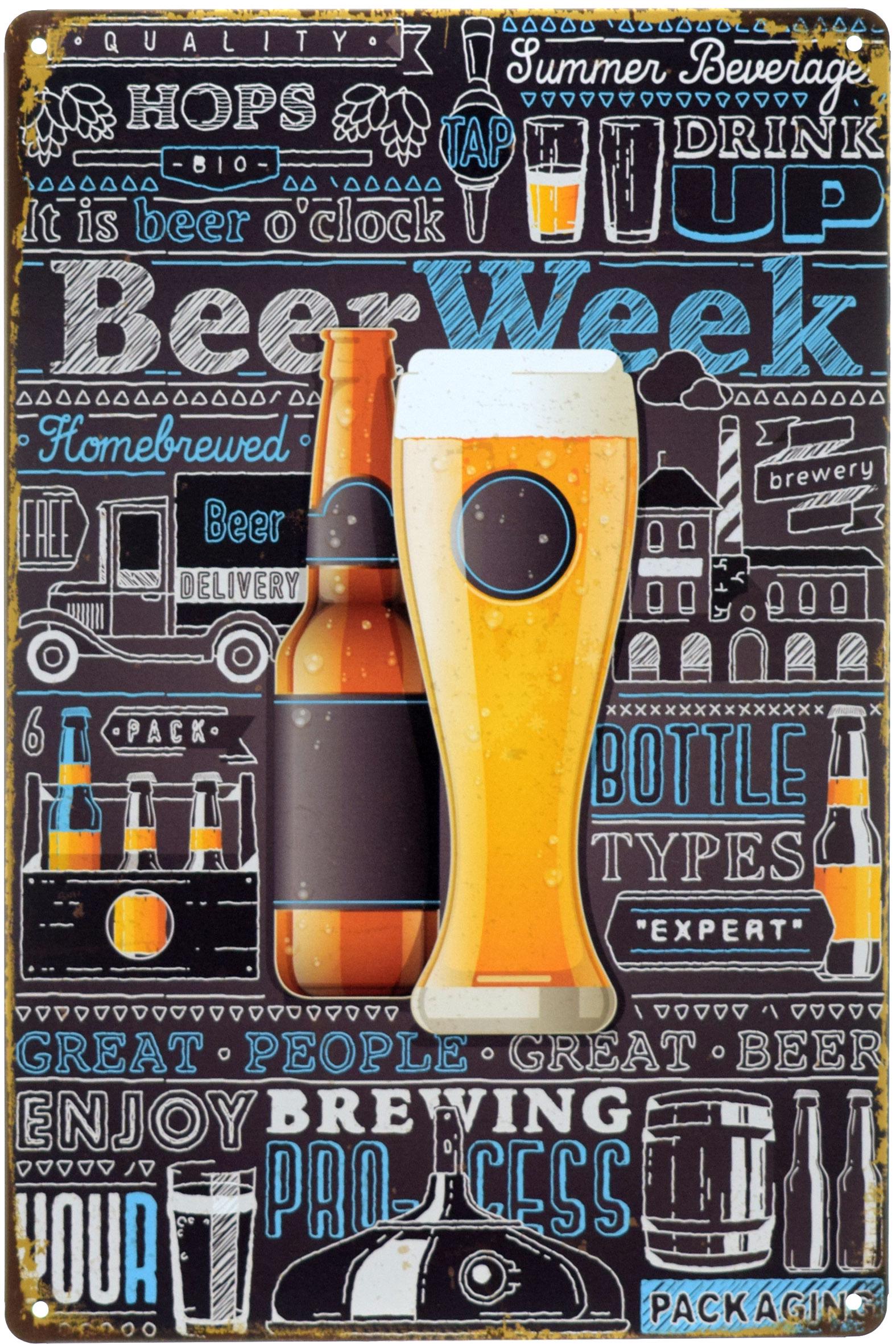 Табличка металева Пивний Тиждень/Beer Week 20x30 см