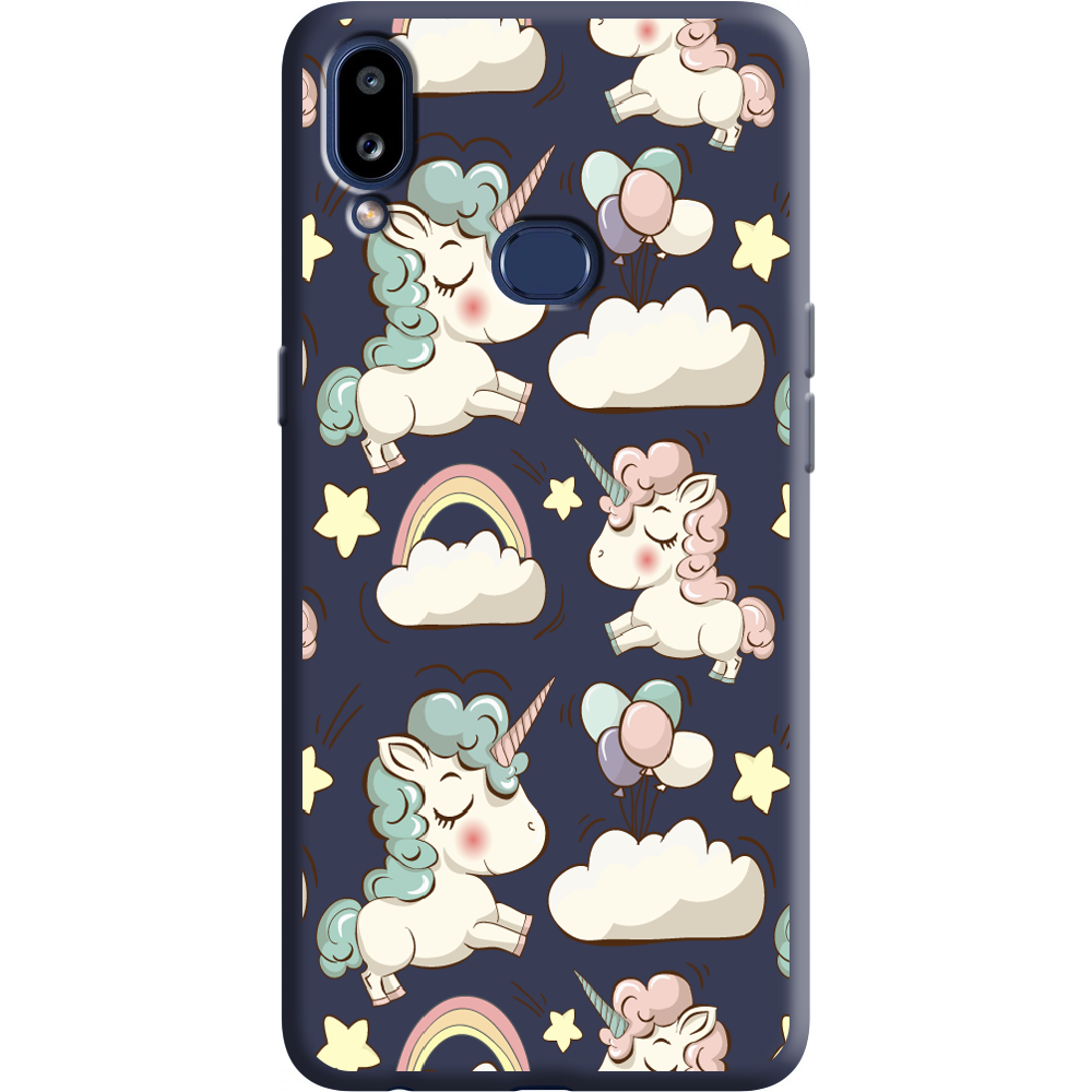 Чехол Boxface Samsung A107 Galaxy A10s Unicorns Синий силикон (37944-cc2-38657)