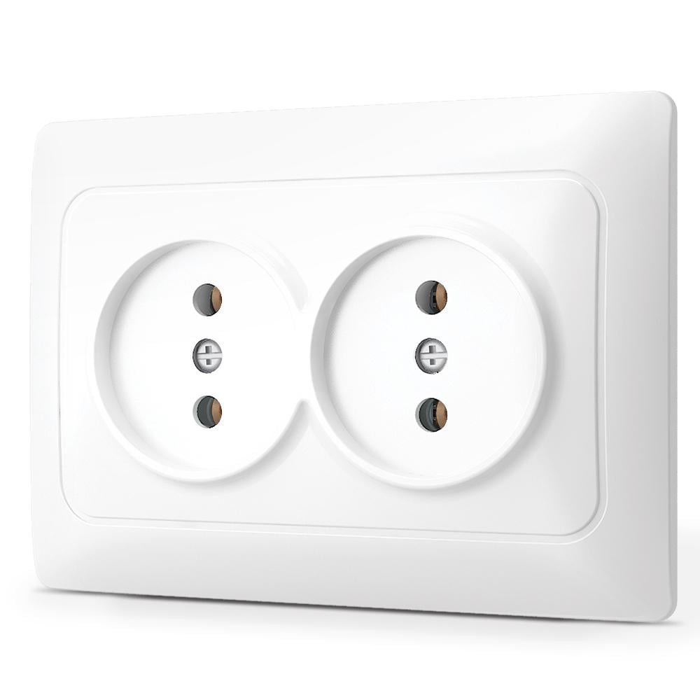 Розетка двойная TITANUM STANDARD Белый (12638)