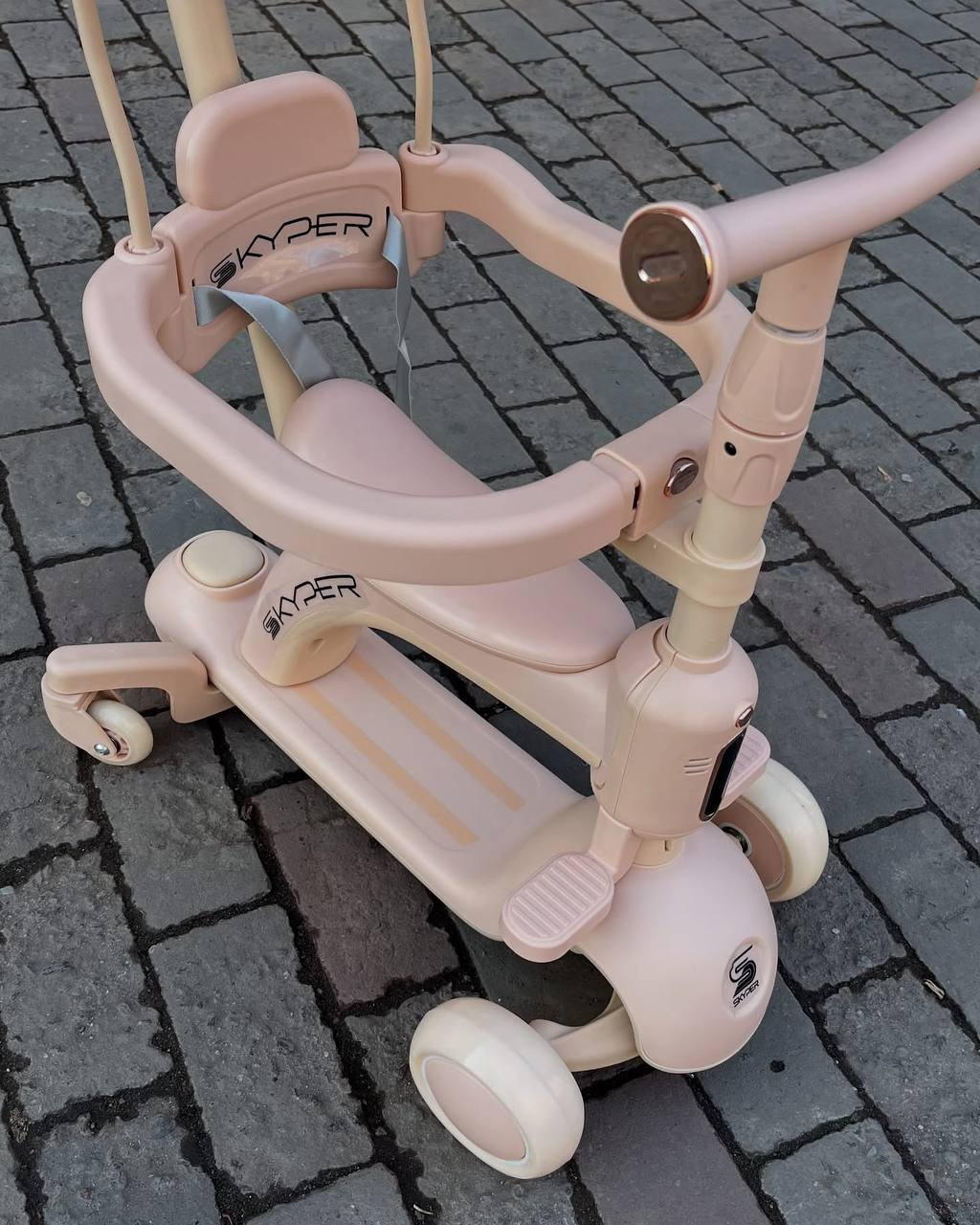 Самокат дитячий 3-х колісний 5в1 Scooter Skyper BG-70348 зі світлом/українське озвучування/захисний бампер (2554215886) - фото 2