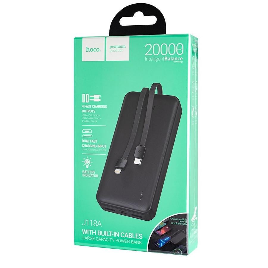 Повербанк Hoco J118A 20000 mAh Black (6942007608060)