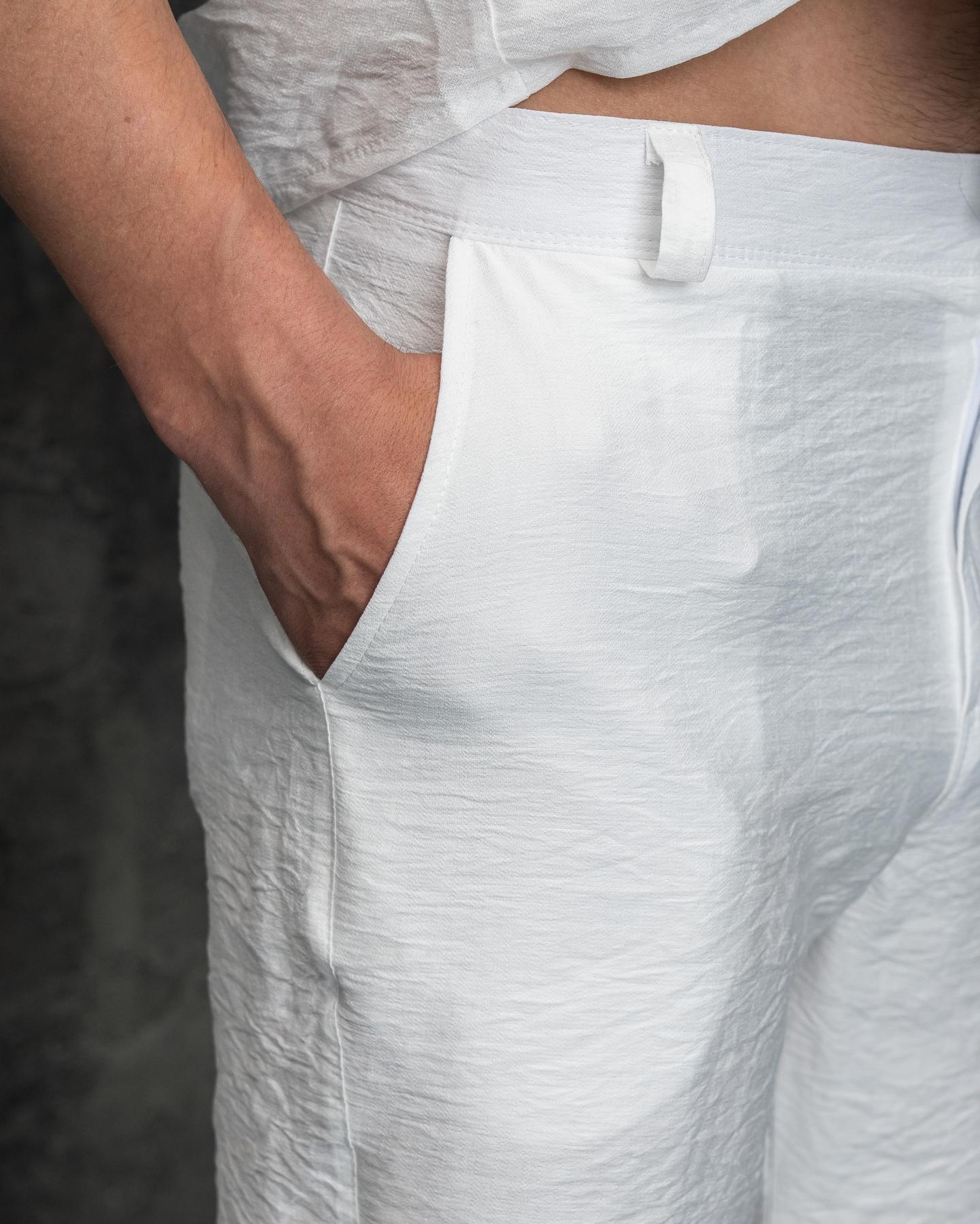 Шорти чоловічі класичні Aero лляні 4XL Молочний (26377/3/7) - фото 5