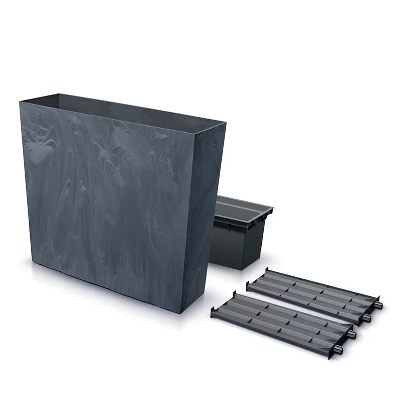 Горшок для цветов Prosperplast террасовый Urbi Case Beton Effect Tower 80 см Антрацит (DUC800TE-S433)