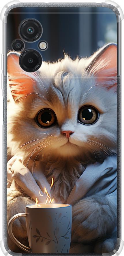 Чехол на Xiaomi Poco M5 White cat (5646sp-2767-42517)