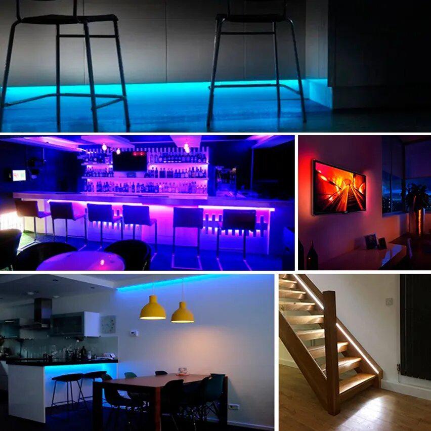 Светодиодная лента RGB 5 м 5В IP65 SMD от usb с управлением через Bluetooth - фото 7 Светодиодная лента RGB 5 м 5В IP65 SMD от usb с управлением через Bluetooth - фото 7