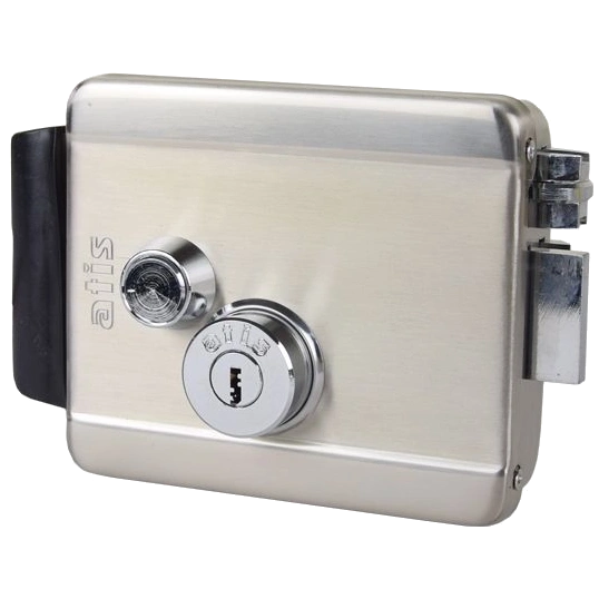 Замок накладной электромеханический Atis Lock SS CK 12V DC 2A из нержавеющей стали Gray (635657)