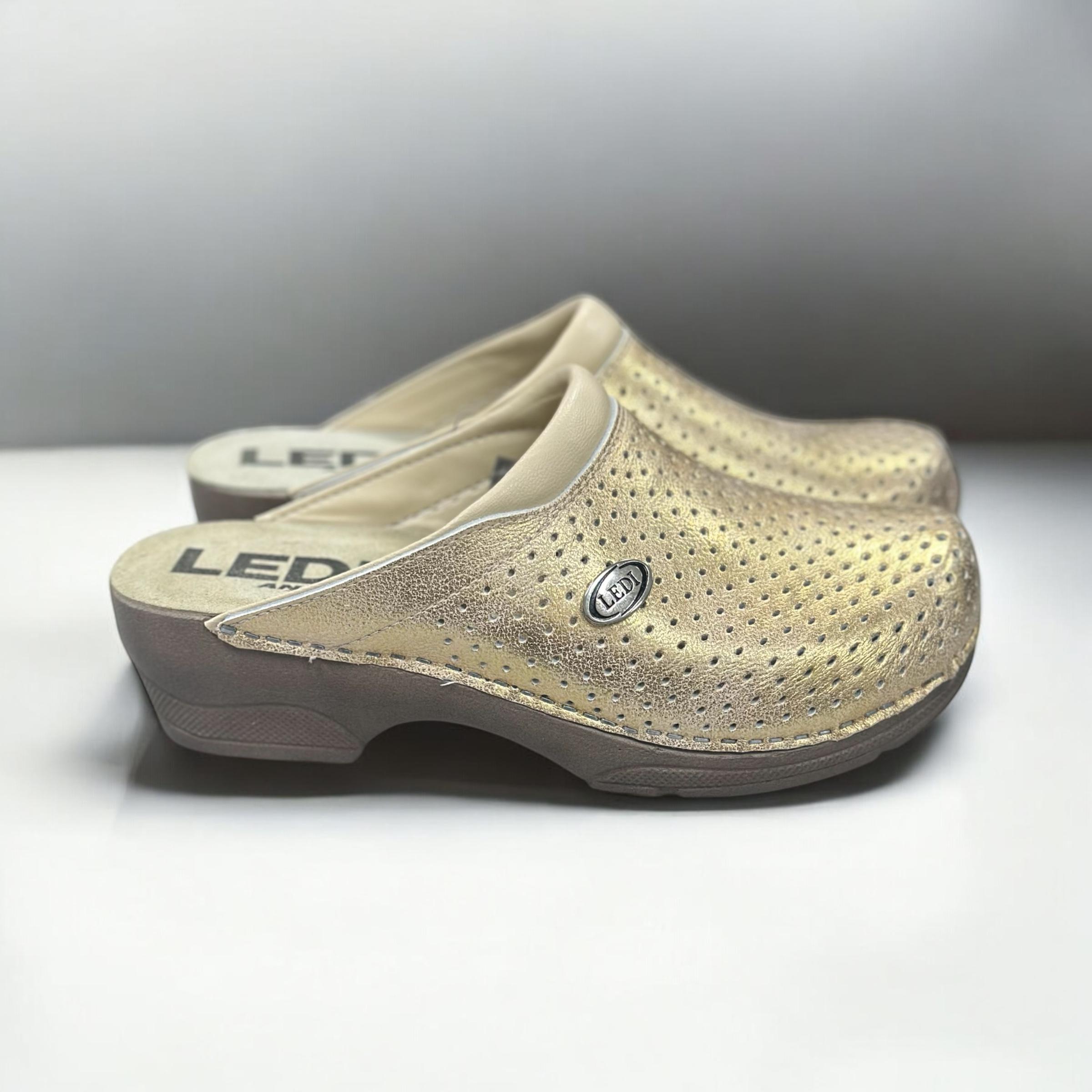 Сабо жіночі Ledi Anatomic шкіряні р. 37 Золотистий (500/S2) - фото 3 Сабо жіночі Ledi Anatomic шкіряні р. 37 Золотистий (500/S2) - фото 3