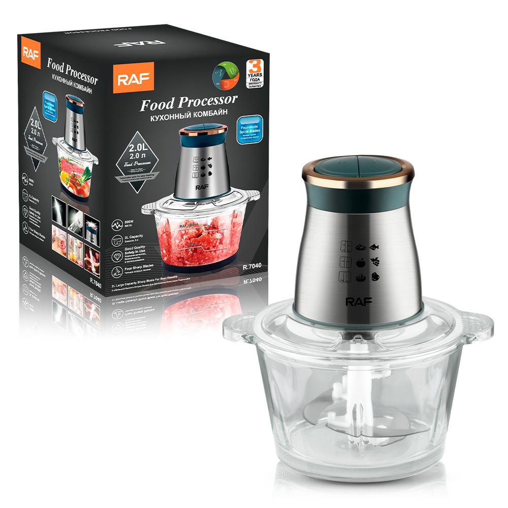 Блендер измельчитель RAF R-7040 2 л стекло 6 лезвий 800 Вт Блендер измельчитель RAF R-7040 2 л стекло 6 лезвий 800 Вт