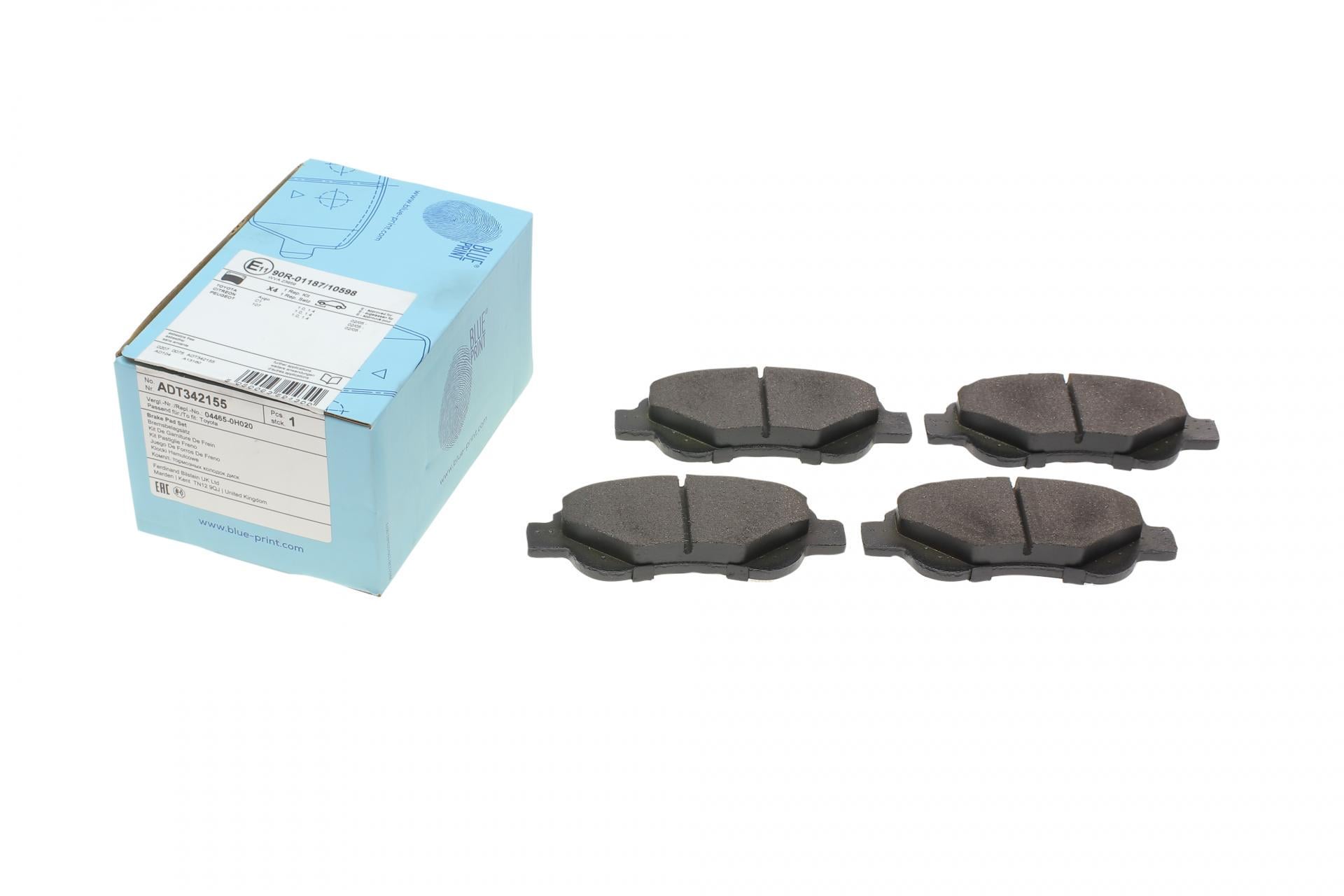 Гальмівні колодки передні BLUE PRINT для Citroen С1/Peugeot 107/Toyota Aygo 05- (ADT342155)