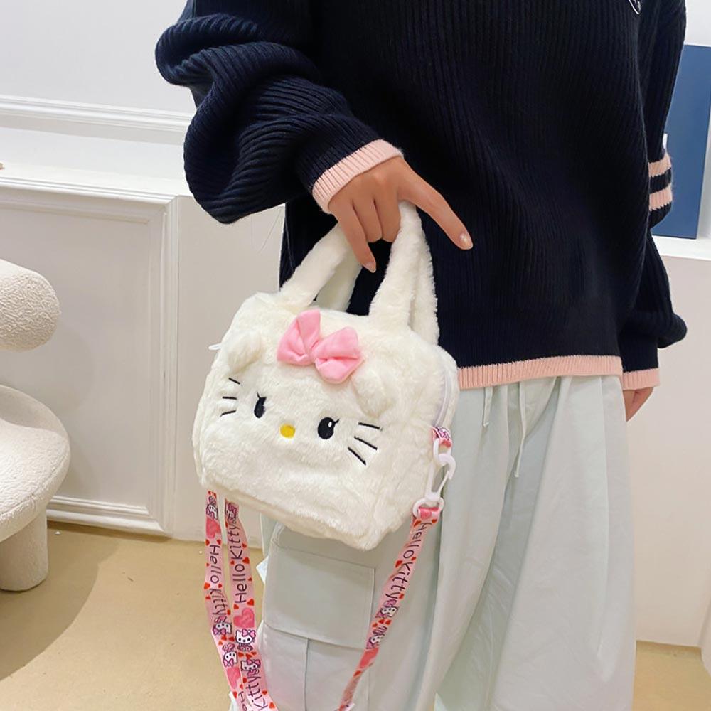 Сумочка дитяча плюшева Hello Kitty Білий (NR0223_8) - фото 4