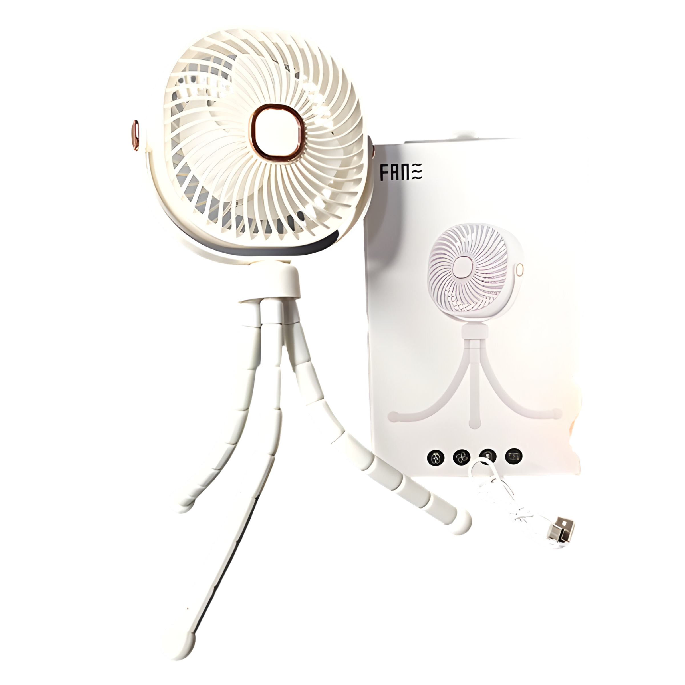 Вентилятор-USB настільний із гнучким штативом Білий (ZB114) - фото 1 Вентилятор-USB настільний із гнучким штативом Білий (ZB114) - фото 1