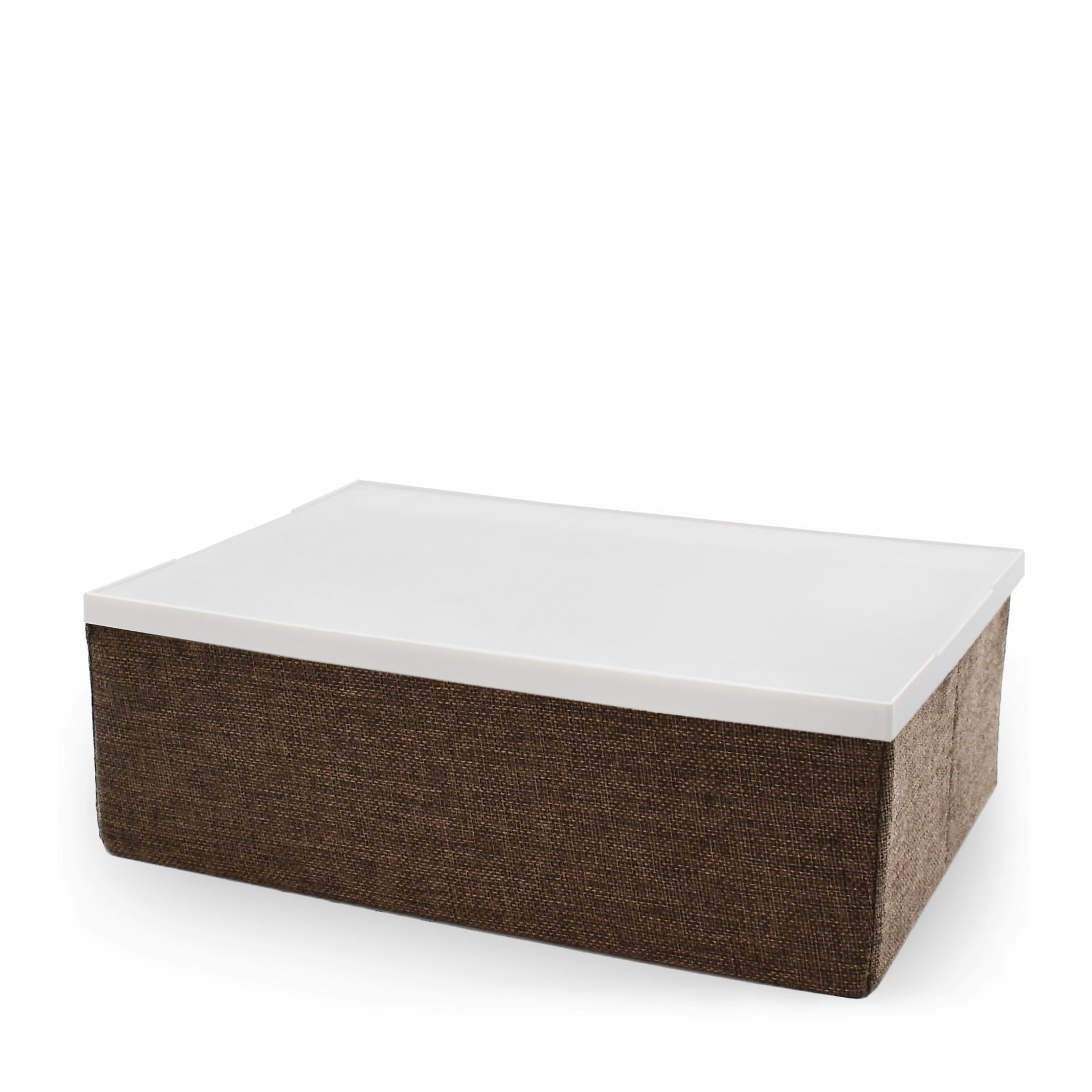 Короб для хранения Handy Home с пластиковой крышкой 33x23x11 см Коричневый (EH-01S)