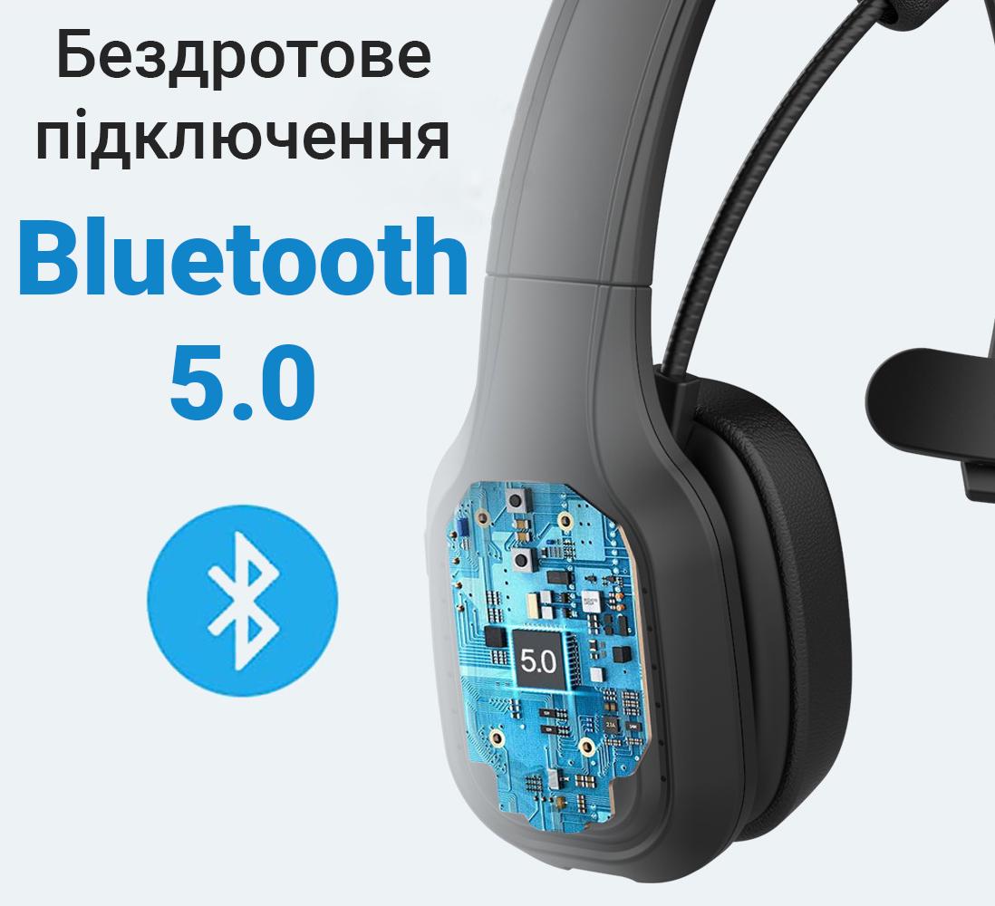 Гарнітура Bluetooth Digital Lion M100C для кол-центру з мікрофоном та комбінованим підключенням - фото 5