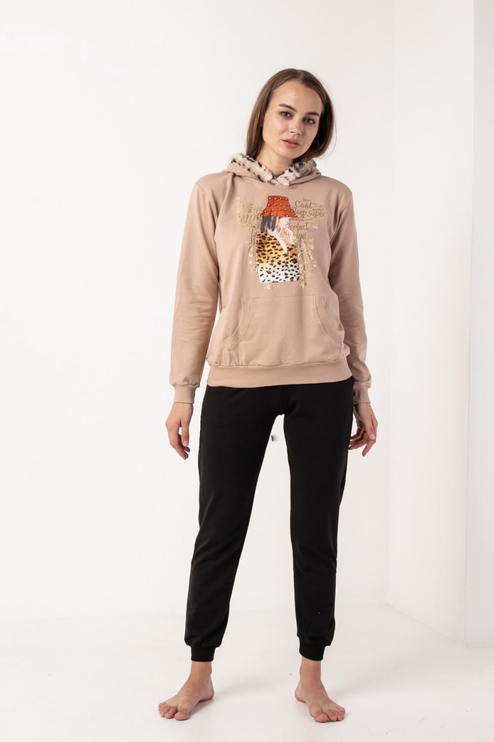 Костюм женский с брюками L Бежевый (88931) Костюм женский с брюками L Бежевый (88931)