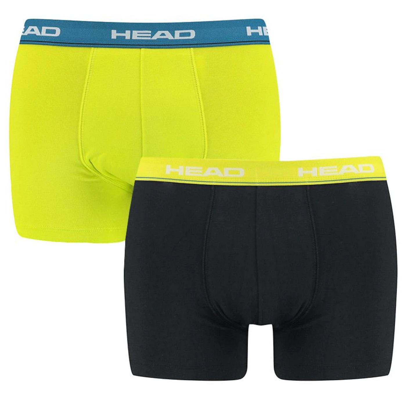 Труси-боксери Head Basic Boxer 2P L Чорний/Жовтий (891003001-008)