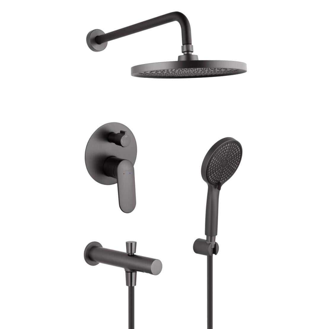 Душевая система Kroner Element скрытого монтажа латунь Графит матовый (211335A-5301)