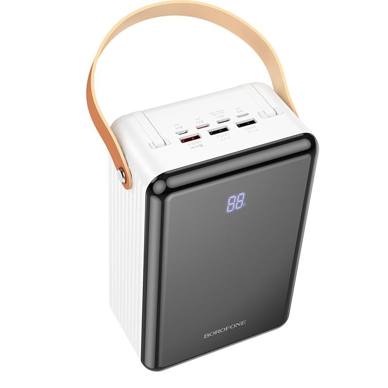 Повербанк Borofone Terra 80000 mAh BJ32 3USB 2Type-C Lightning 22,5 W 3 A PD QC White (574096)