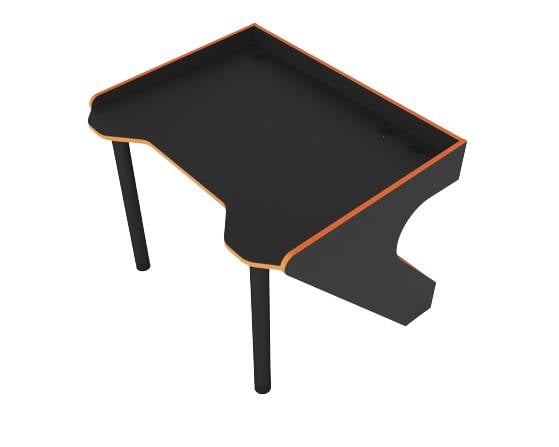 Компьютерный стол Zeus GEROY-2 Черный оранж (620a5d5402f9f47cd1356301)