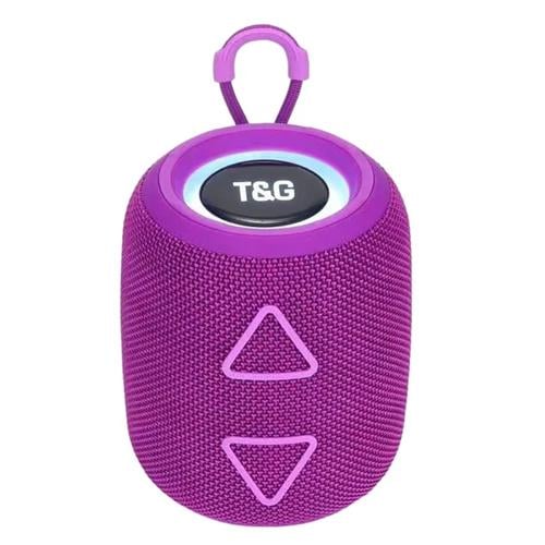 Портативная колонка TG655 5 W с RGB подсветкой и ремешком Purple (594011)