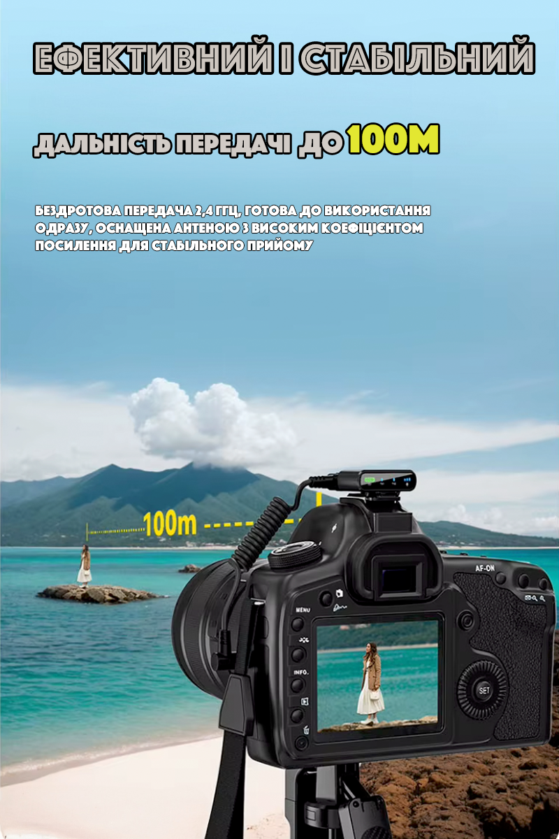 Микрофон беспроводной петличный M93 2-in-2 для iPhone/Android и видеокамеры Black - фото 9