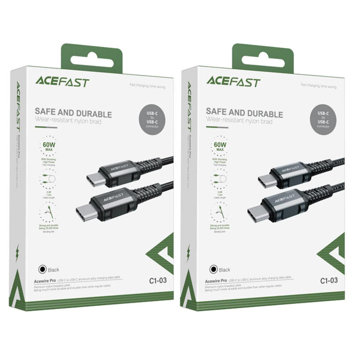 Кабель C1-03 USB-C to USB-C 60W (26712054) - фото 3