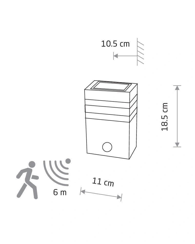 Уличный светильник с датчиком движения Nowodvorski 7017 Rio I Sensor E27 40W IP54 Черный (28688848) - фото 3 Уличный светильник с датчиком движения Nowodvorski 7017 Rio I Sensor E27 40W IP54 Черный (28688848) - фото 3