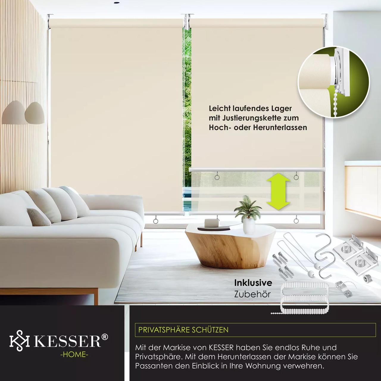 Роллеты солнцезащитные вертикальные KESSER 100х140 см Бежевый - фото 3 Роллеты солнцезащитные вертикальные KESSER 100х140 см Бежевый - фото 3