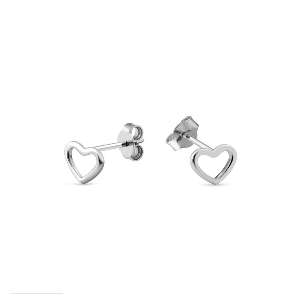 Серьги на фиксаторах без камней 0,66 г (1306с)