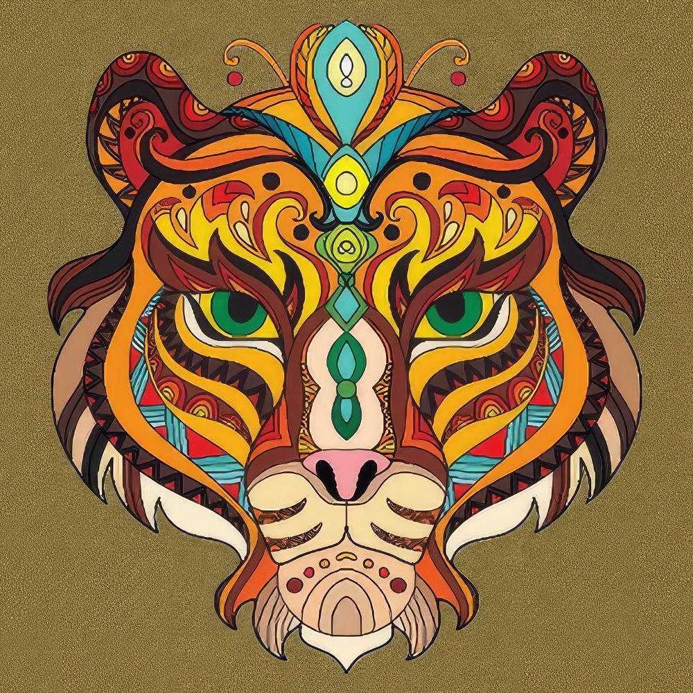 Картина по номерам Strateg Antistress Тигр 30x30 см (Str-JCEE36799)