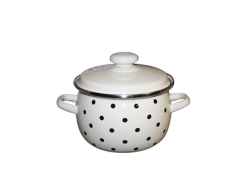 Кастрюля эмалированная Idilia Черный жемчуг 3,5 л Молочный (I1913/4)