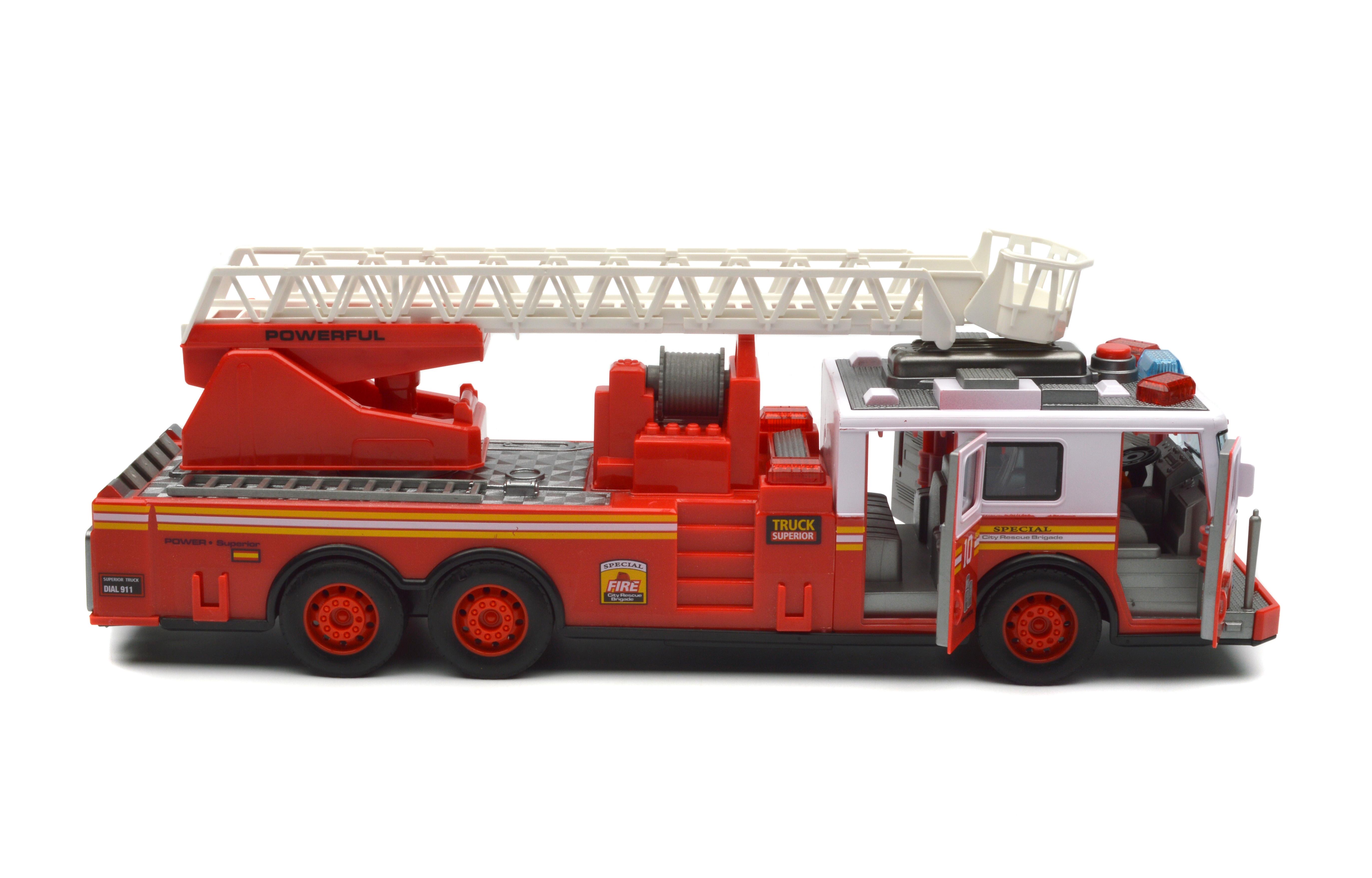 Пожарная машина Shantou 733A с подсветкой/звуками/интерактивными дверями (XF 733A) - фото 5