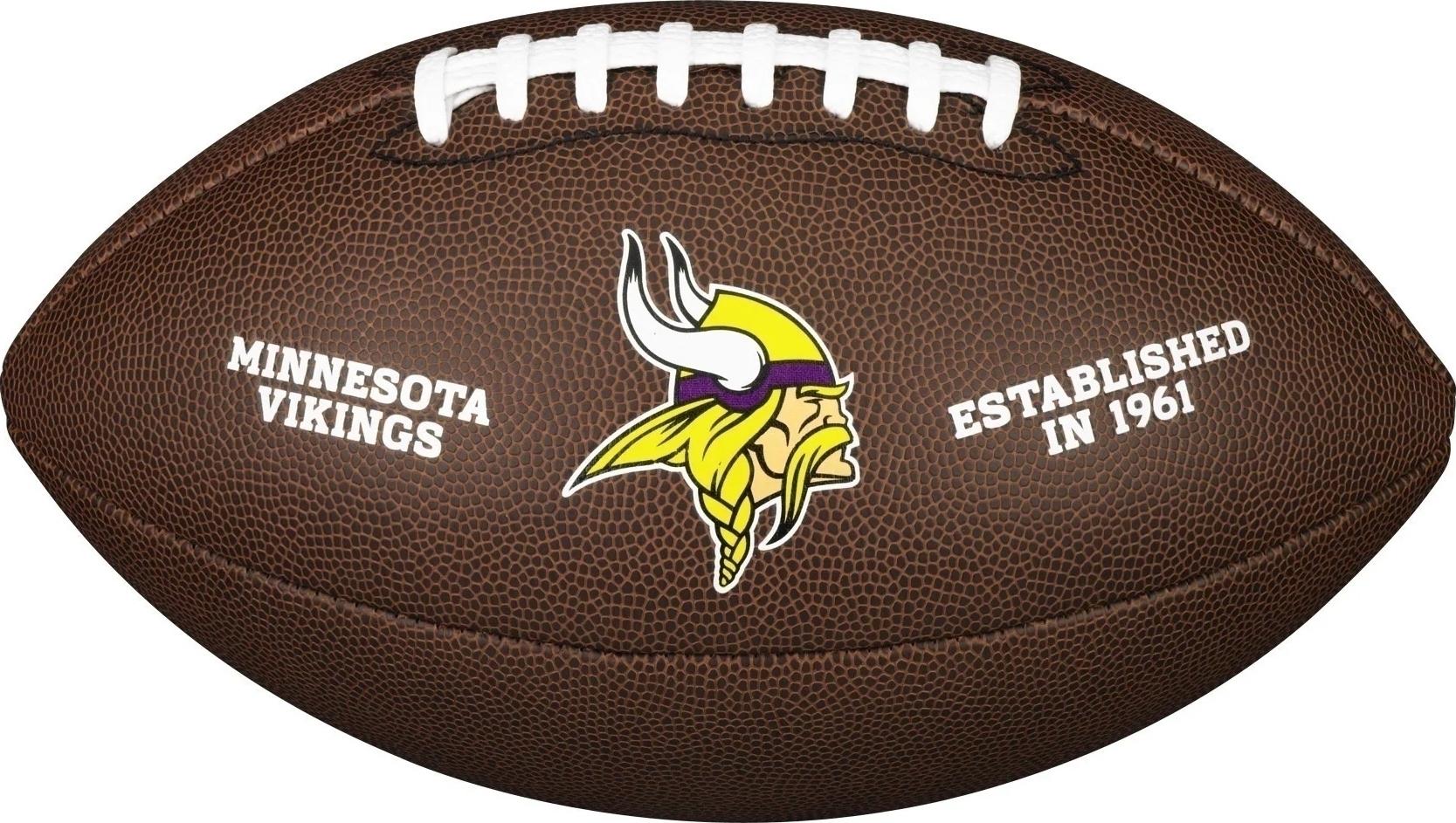 Мяч для американского футбола Wilson NFL LICENSED BALL MINNESOTA VIKINGS р. 5 Темно-коричневый (WTF1748XBMN)