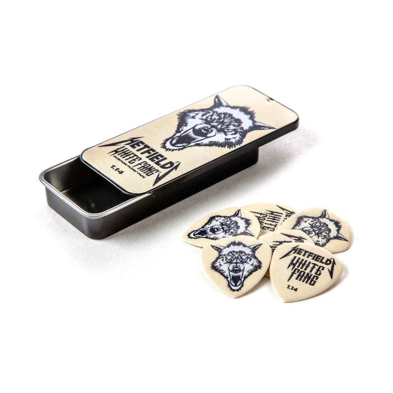 Медиатор Dunlop PH122T1.14 White Fang Pick Tin 1,14 мм 6 шт. (127249)