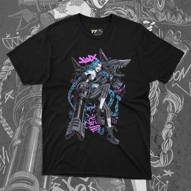 Футболка чоловіча з принтом Arcane Jinx 2 р. 48 (2896479365)