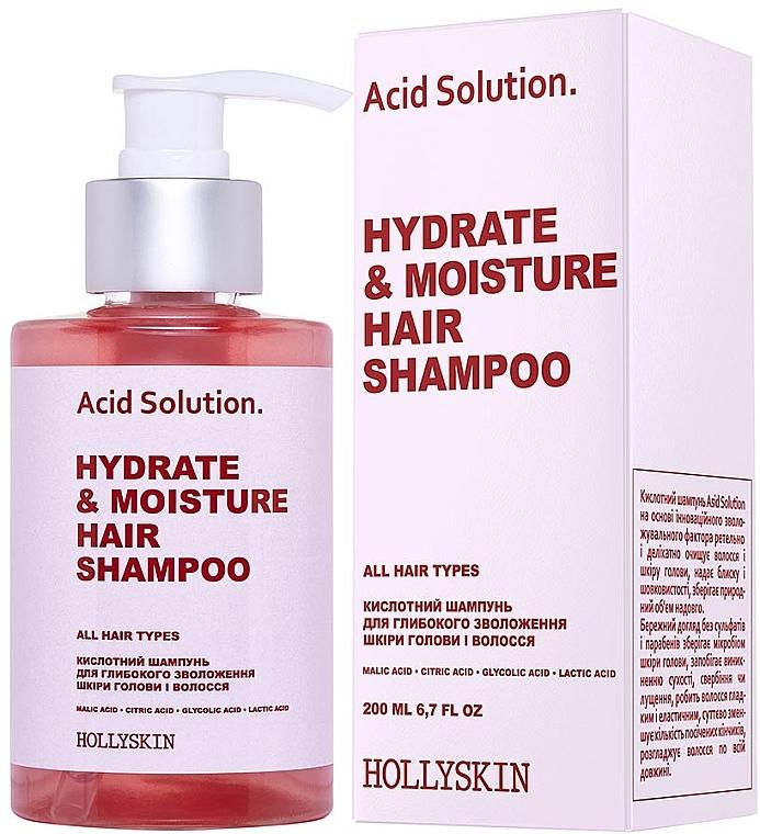 Шампунь кислотный HOLLYSKIN Acid Solution для глубокого увлажнения кожи головы и волос 200 мл