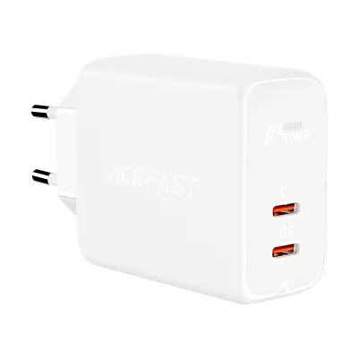 Сетевое зарядное устройство Acefast A9 PD 40Вт (2 Type-C) white