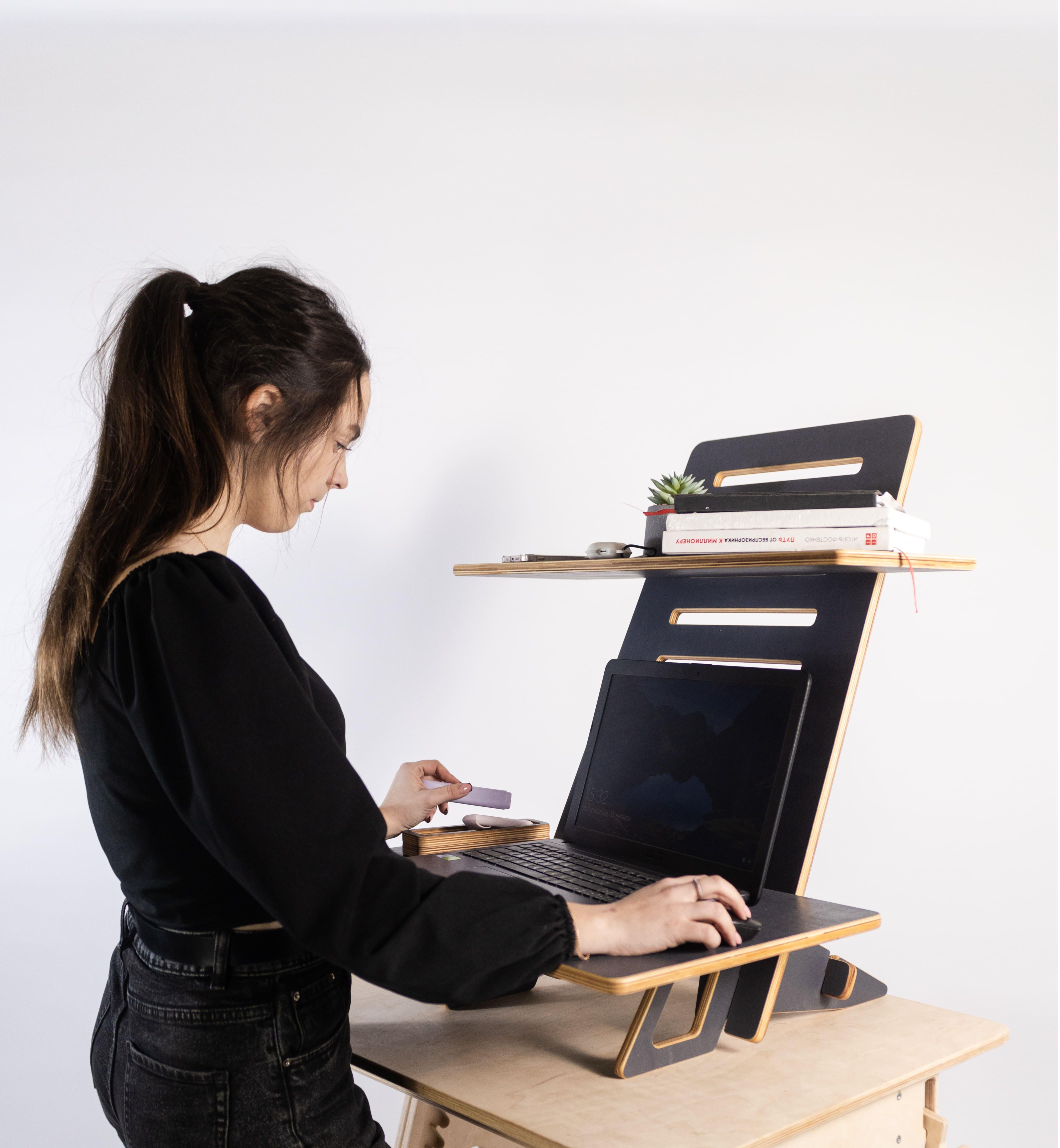 Стіл для ноутбука універсальний Otaman desk Mini desk Граніт - фото 3 Стіл для ноутбука універсальний Otaman desk Mini desk Граніт - фото 3