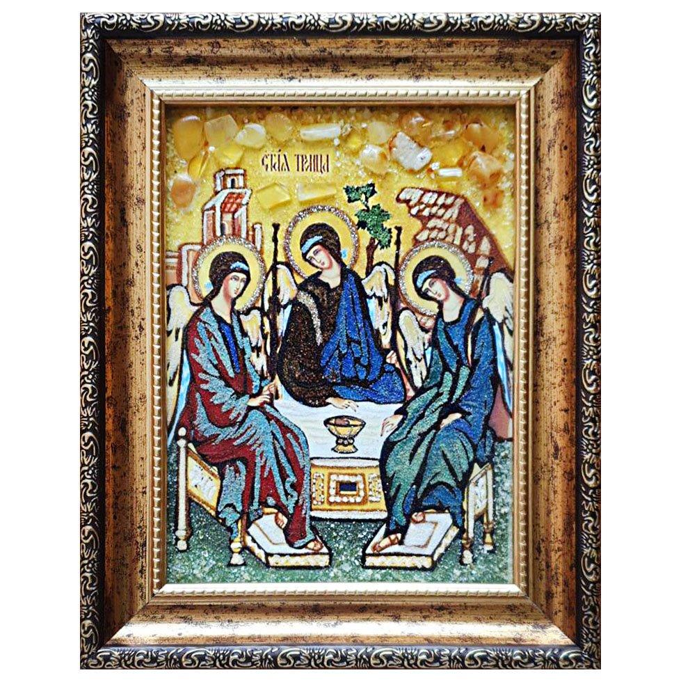 Икона Святая Троица янтарная 20х30 см (Т0001-20х30)