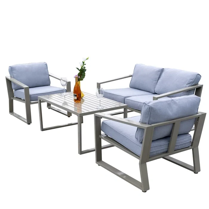 Комплект уличной мебели мягкой Loft с металлическим каркасом (KS-1373-NM)