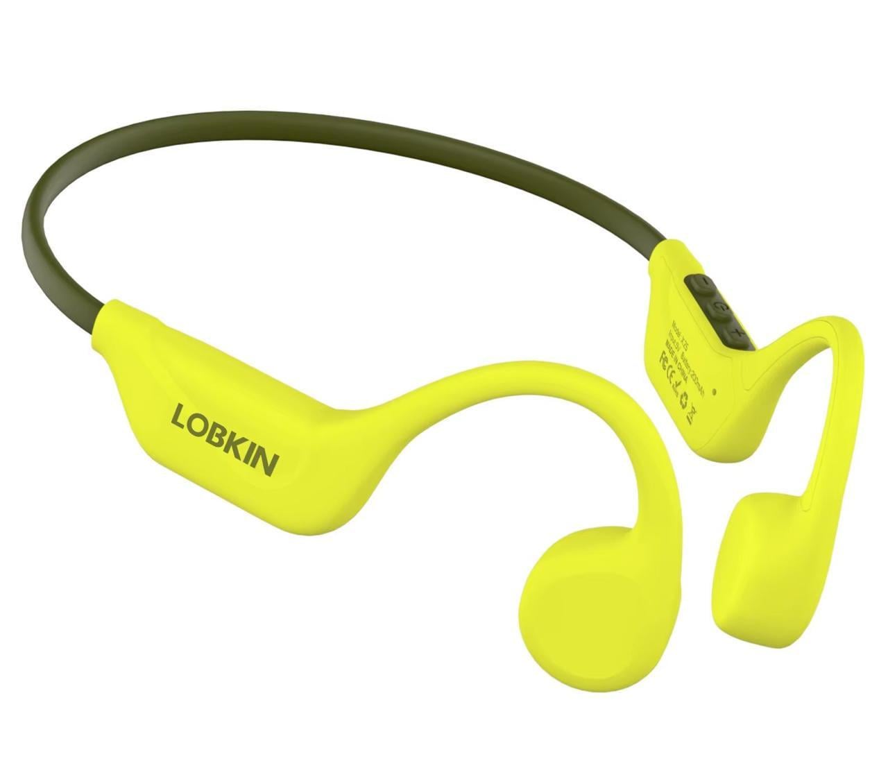 Наушники костные беспроводные LOBKIN K21 с Bluetooth 5.4/активным шумоподавлением/Open Ear/микрофоном/IPX5 Желто-коричневый (36251192)