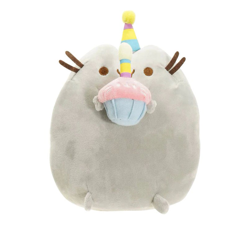 Мягкая игрушка кот с кексом Pusheen cat 18x15 см (n-647)