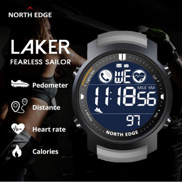 Годинник чоловічий North Edge LAKER 5BAR Black (9990_bestNM) - фото 6